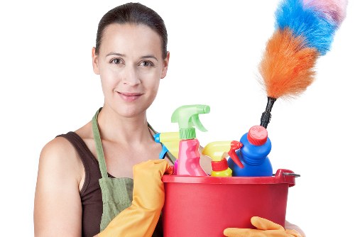 Carpet cleaner preparing equipment with safety measures in place